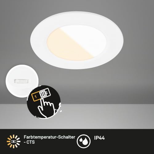 briloner-led-einbaustrahler-3er-set-ip44-wei-deckenspots-flach-4w-300lm-cct-3000 image 8