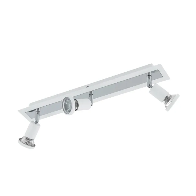 eglo-sarria-deckenlampe-3-flammig-wei-chrom-gu10-inkl-leuchtmittel image 1