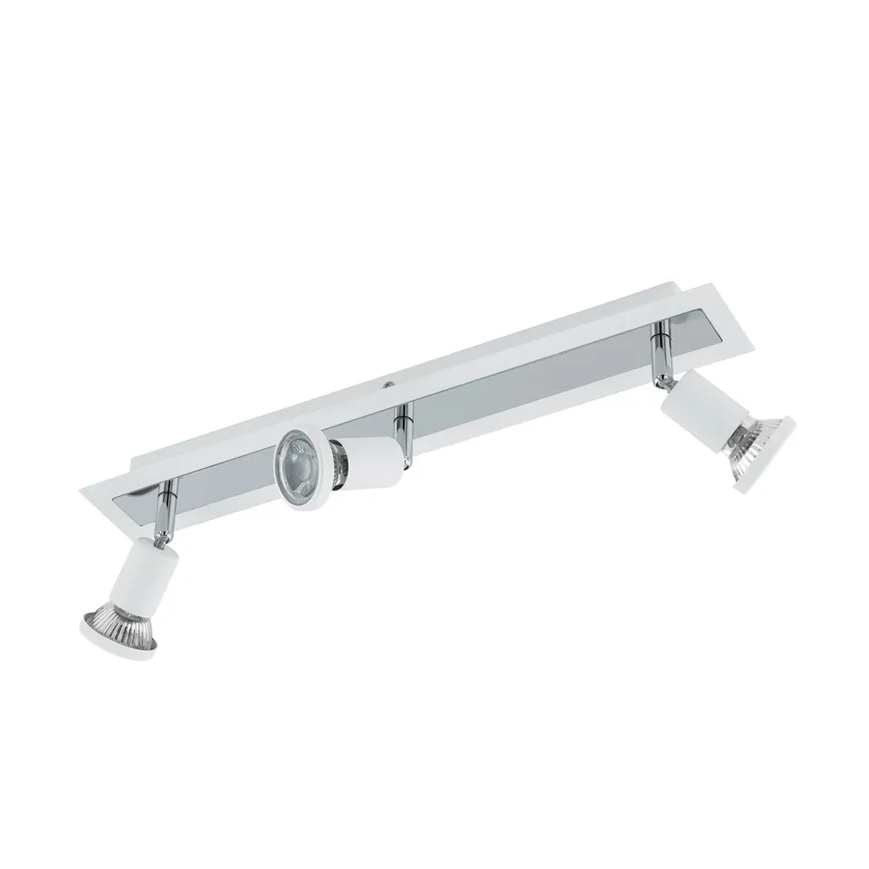 eglo-sarria-deckenlampe-3-flammig-wei-chrom-gu10-inkl-leuchtmittel image 1