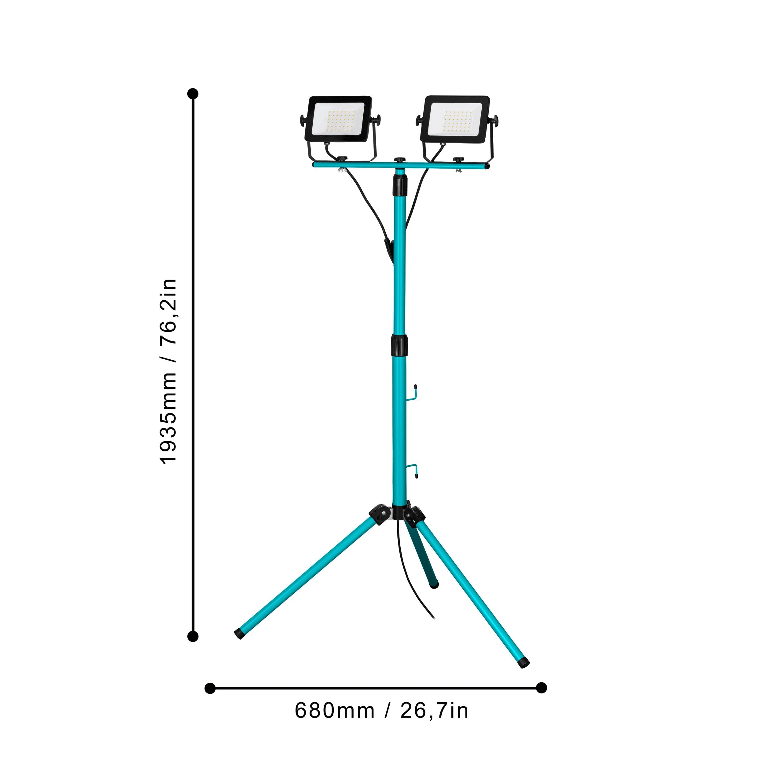 eglo-led-baustrahler-mit-stativ-2x30w-4900lm-h-henverstellbar-ip65 image 3