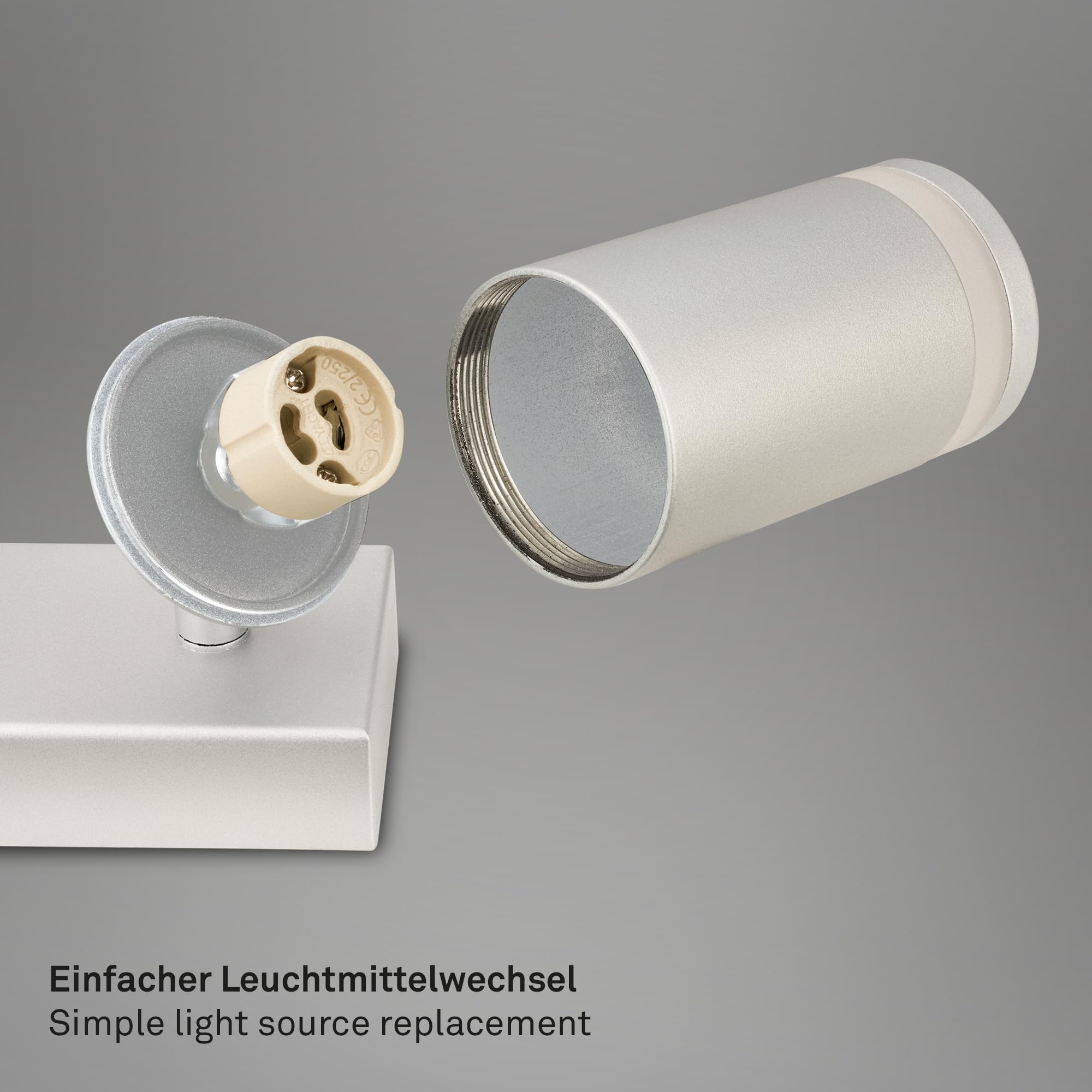 briloner-deckenspot-2-flammig-gu10-schwenkbar-drehbar-200x60x160-mm-chrom-matt image 6