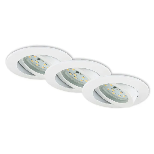 briloner-led-einbauleuchte-3er-set-dimmbar-schwenkbar-rund-wei-230v image 1