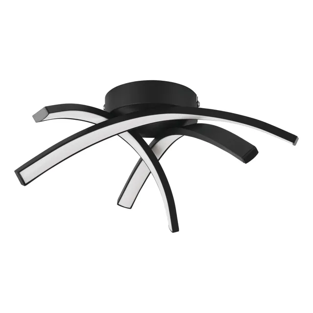 eglo-destro-e-led-deckenleuchte-37-cm-schwarze-deckenlampe-f-r-k-che-flur-und-b- image 1
