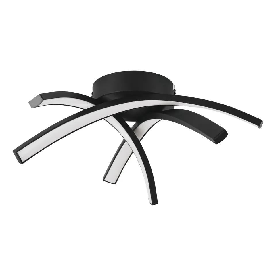 eglo-destro-e-led-deckenleuchte-37-cm-schwarze-deckenlampe-f-r-k-che-flur-und-b- image 1