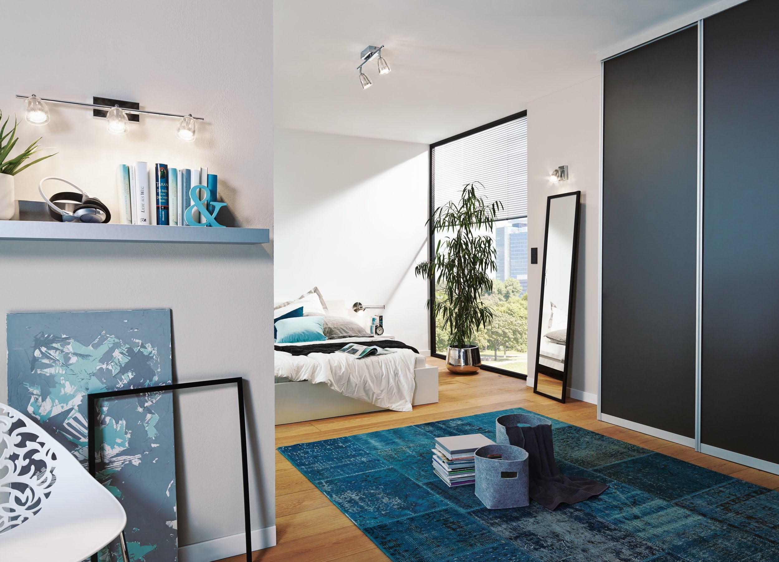 eglo-pecero-led-deckenstrahler-58-cm-chrom-transparent image 2