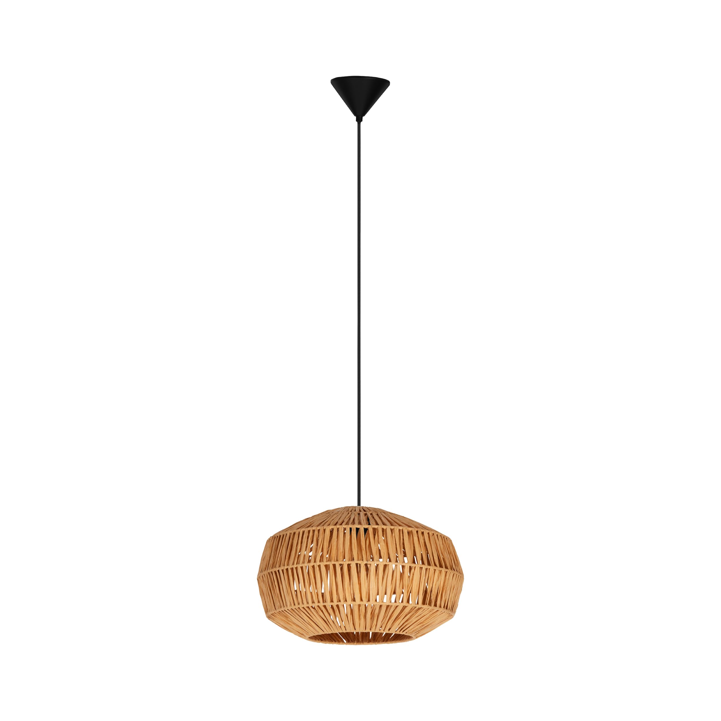 eglo-sheldon-3-flammige-pendelleuchte-91-cm-boho-bast-e27-schwarz image 7