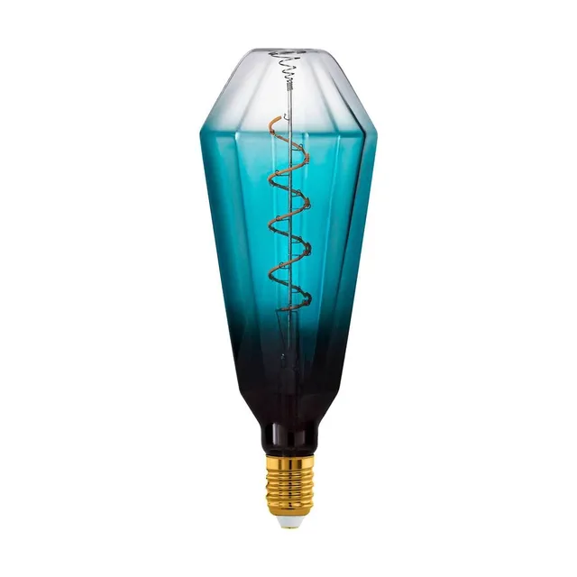 eglo-big-size-spiral-led-retro-gl-hbirne-e27-dimmbar-petrol-schwarz-t100-24-5-cm image 1