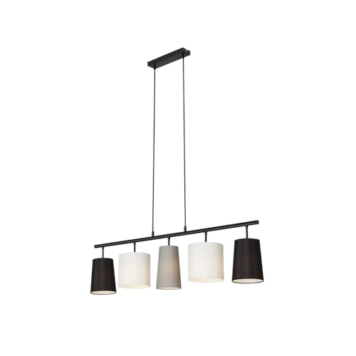 briloner-pendelleuchte-5-flammig-stoffschirm-e14-grau-wei-schwarz-96x120-cm image 5