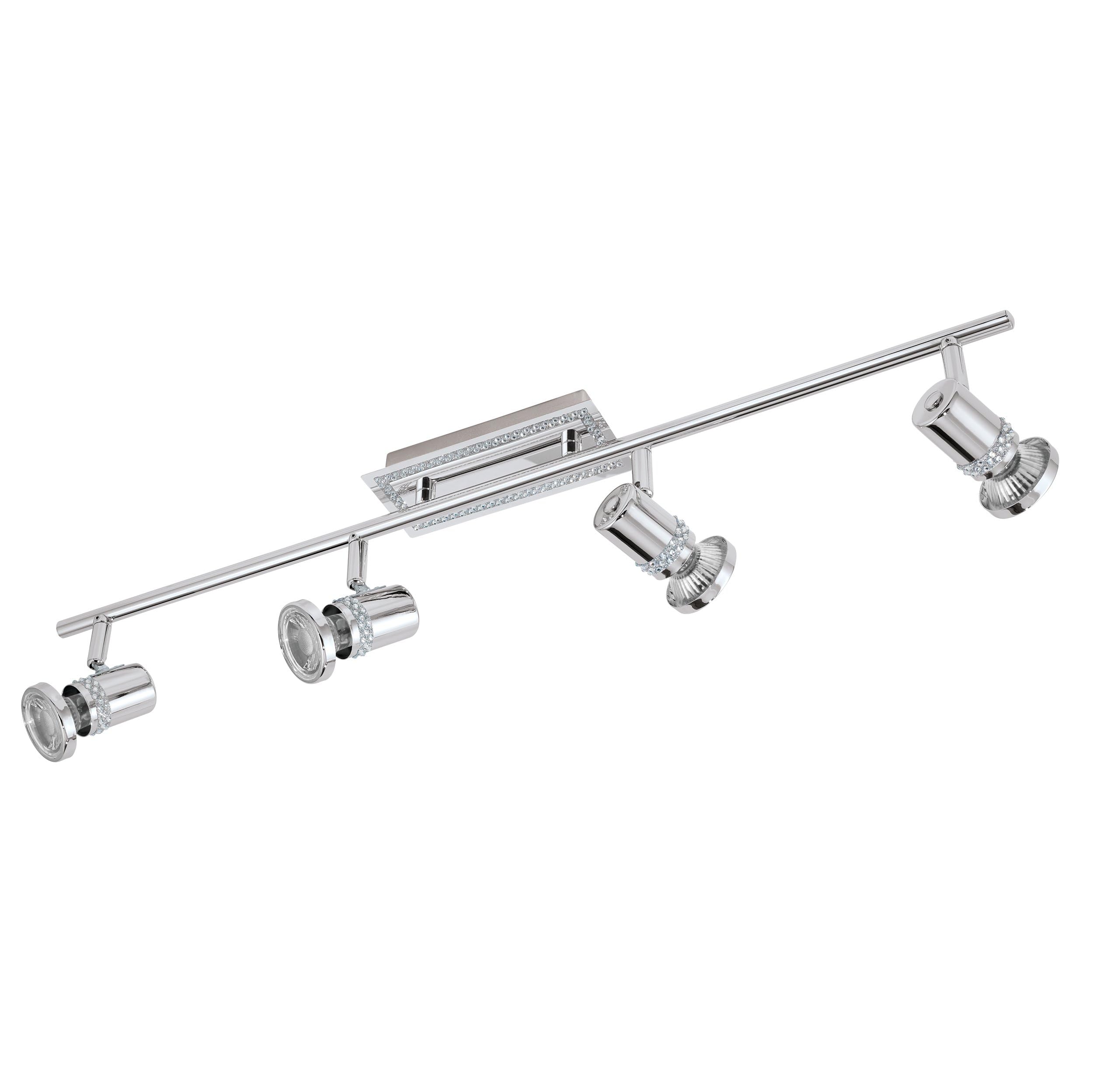 eglo-bonares-led-deckenlampe-deckenstrahler-4-flammig-stahl-chrom-brillantglas-k image 1