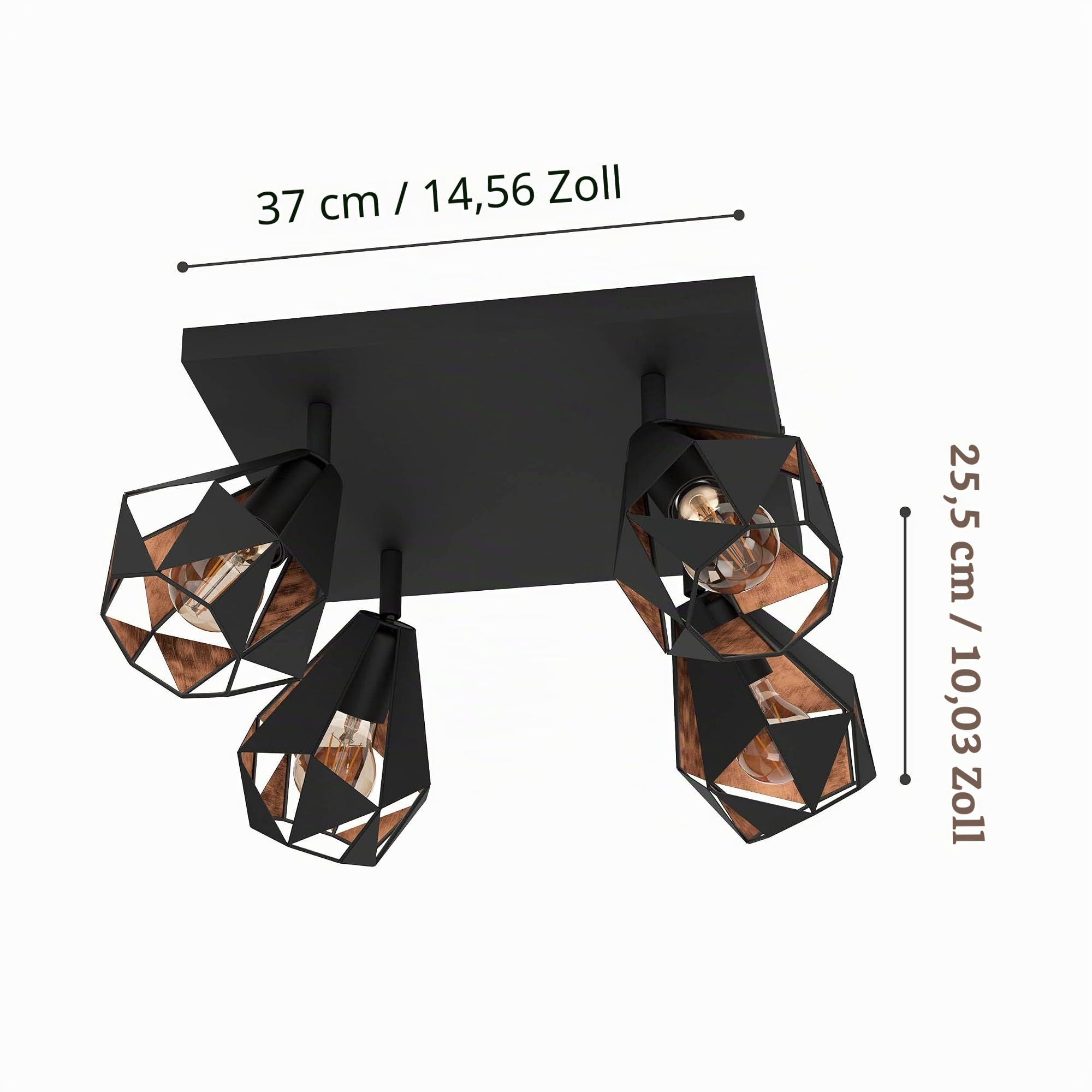 eglo-carlton-7-deckenleuchte-4-spots-stahl-schwarz-kupfer-e27-37-cm image 3