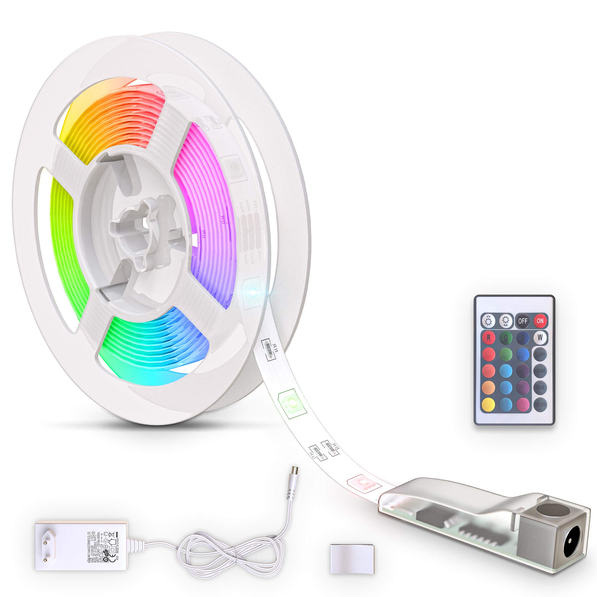 briloner-b-k-licht-led-strip-silikon-3m-rgb-mit-fernbedienung-dimmbarer-selbstkl image 1