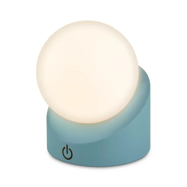 briloner-mini-led-tischlampe-akku-ip54-touch-dimmbar-kugel-leuchte-blau-10x8x9-c image 1