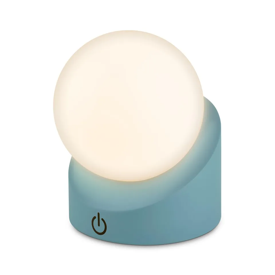 briloner-mini-led-tischlampe-akku-ip54-touch-dimmbar-kugel-leuchte-blau-10x8x9-c image 1