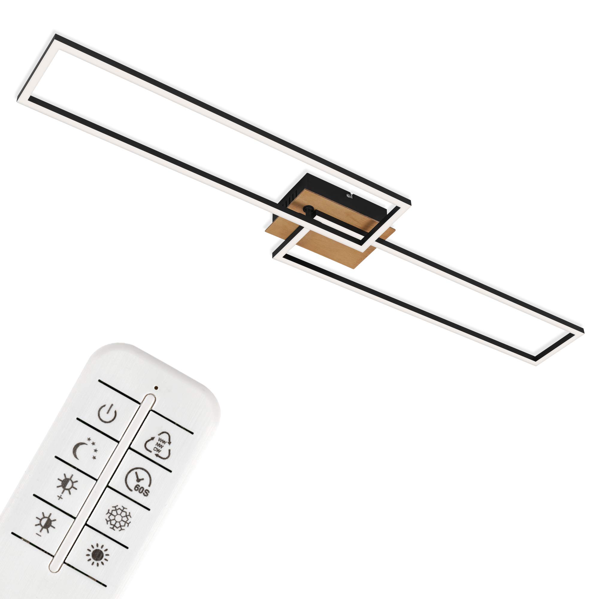 briloner-blackline-led-deckenlampe-110-cm-dimmbar-cct-fernbedienung-schwarz-holz image 1