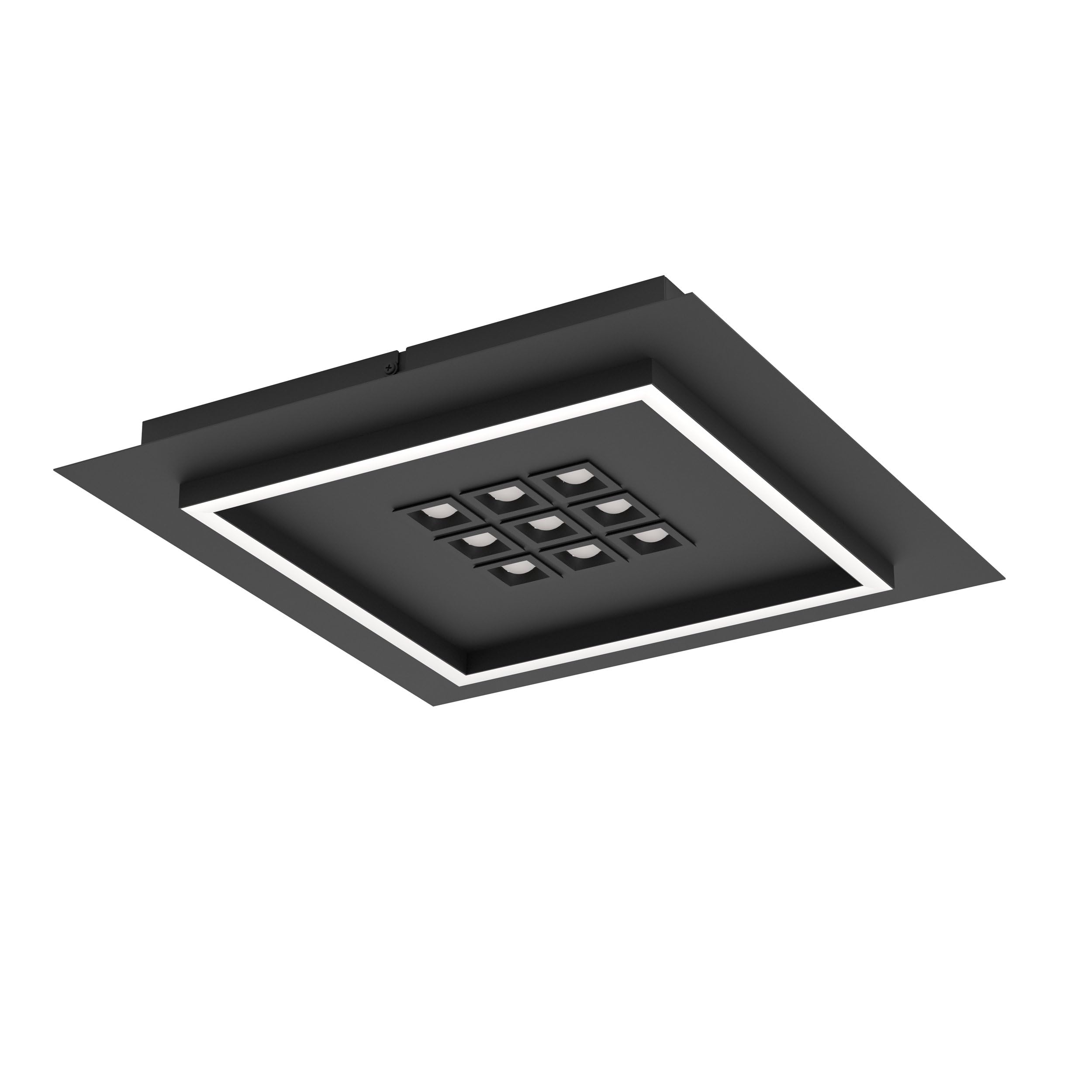 eglo-balazote-led-deckenleuchte-rund-38-cm-dimmbar-mit-fernbedienung-schwarz-wei image 8