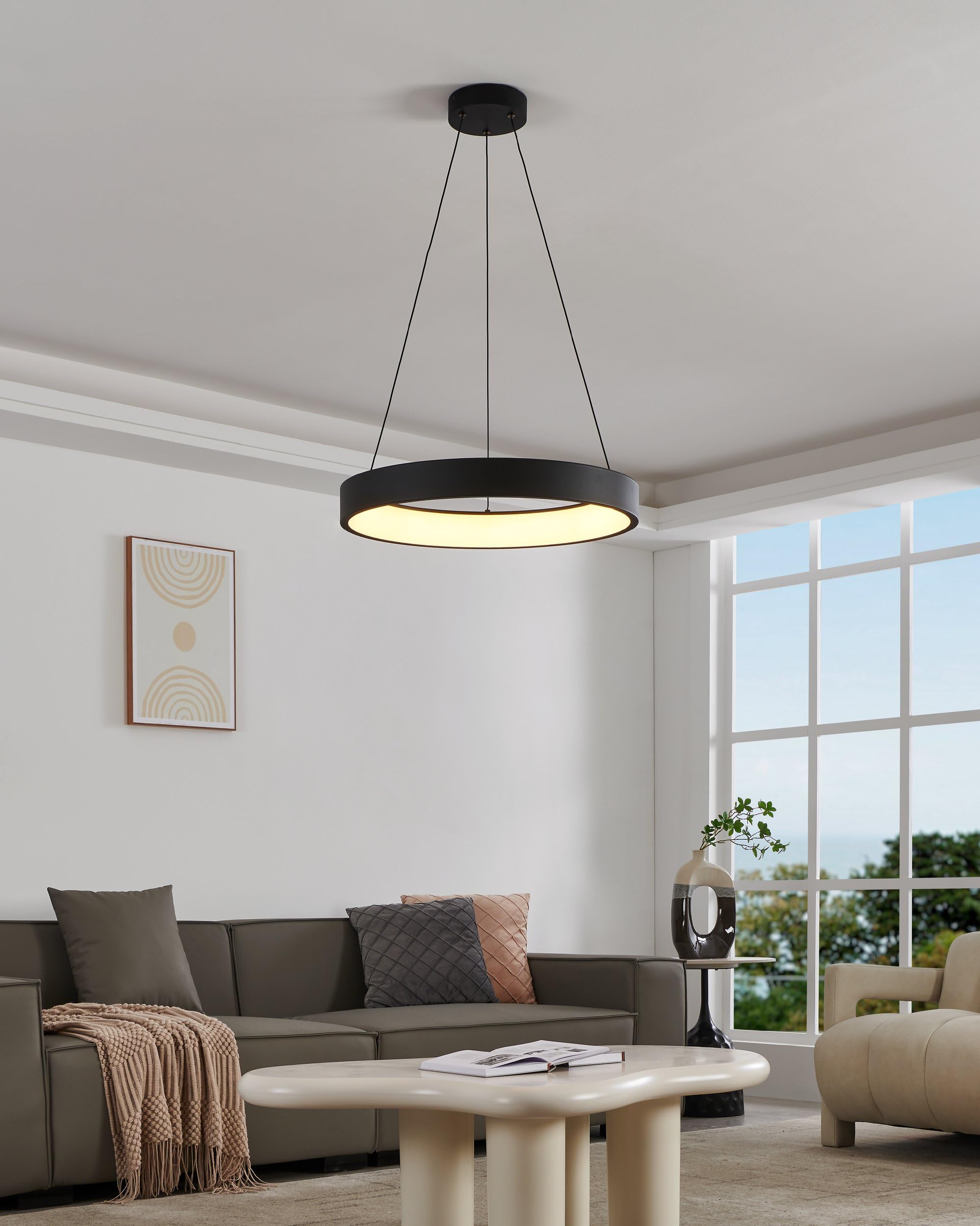 eglo-connect-z-marghera-z-smart-led-pendelleuchte-zigbee-rgb-cct-schwarz-60cm image 2
