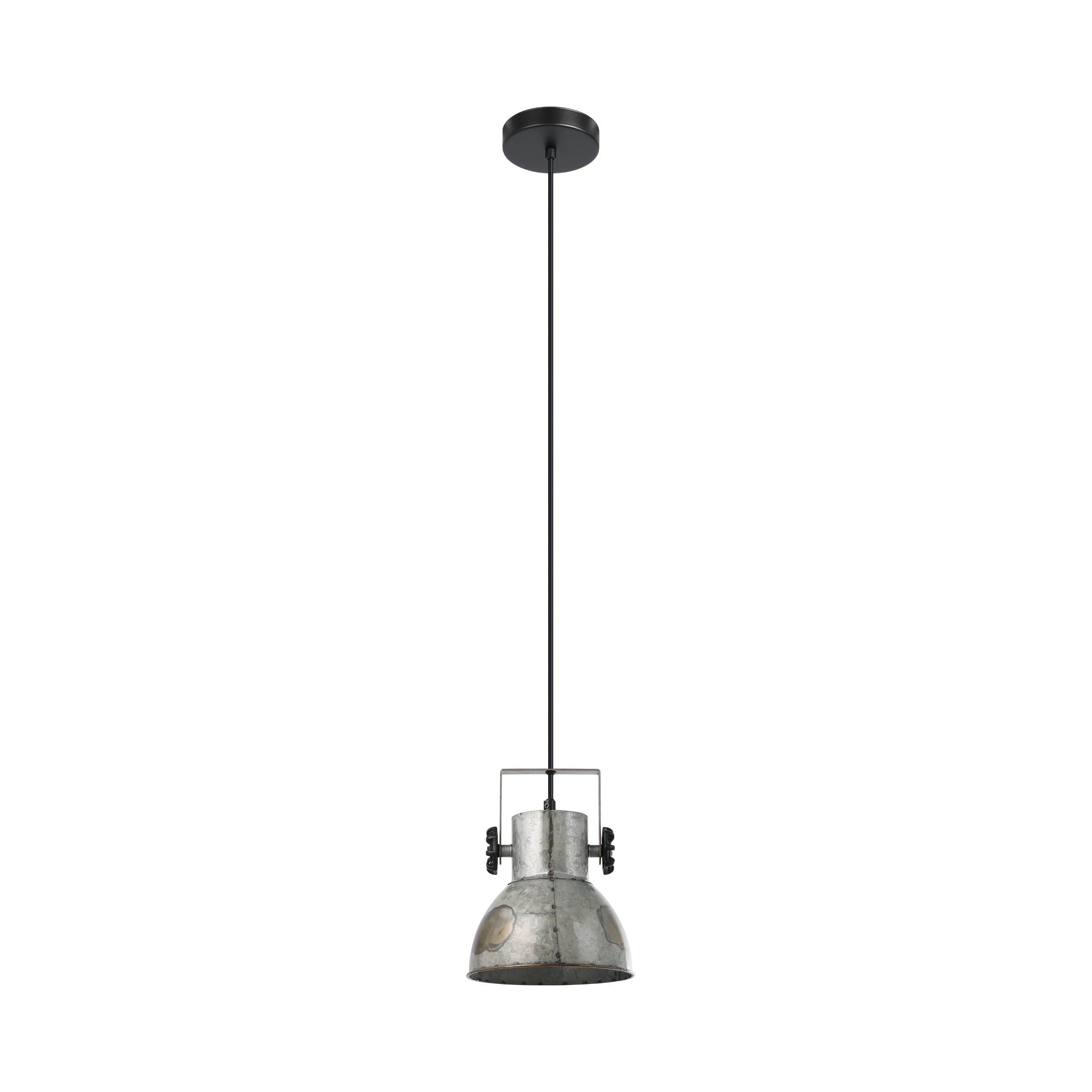 eglo-barnstaple-pendellampe-e27-vintage-industrial-stahl-used-look-schwarz-17-5- image 2