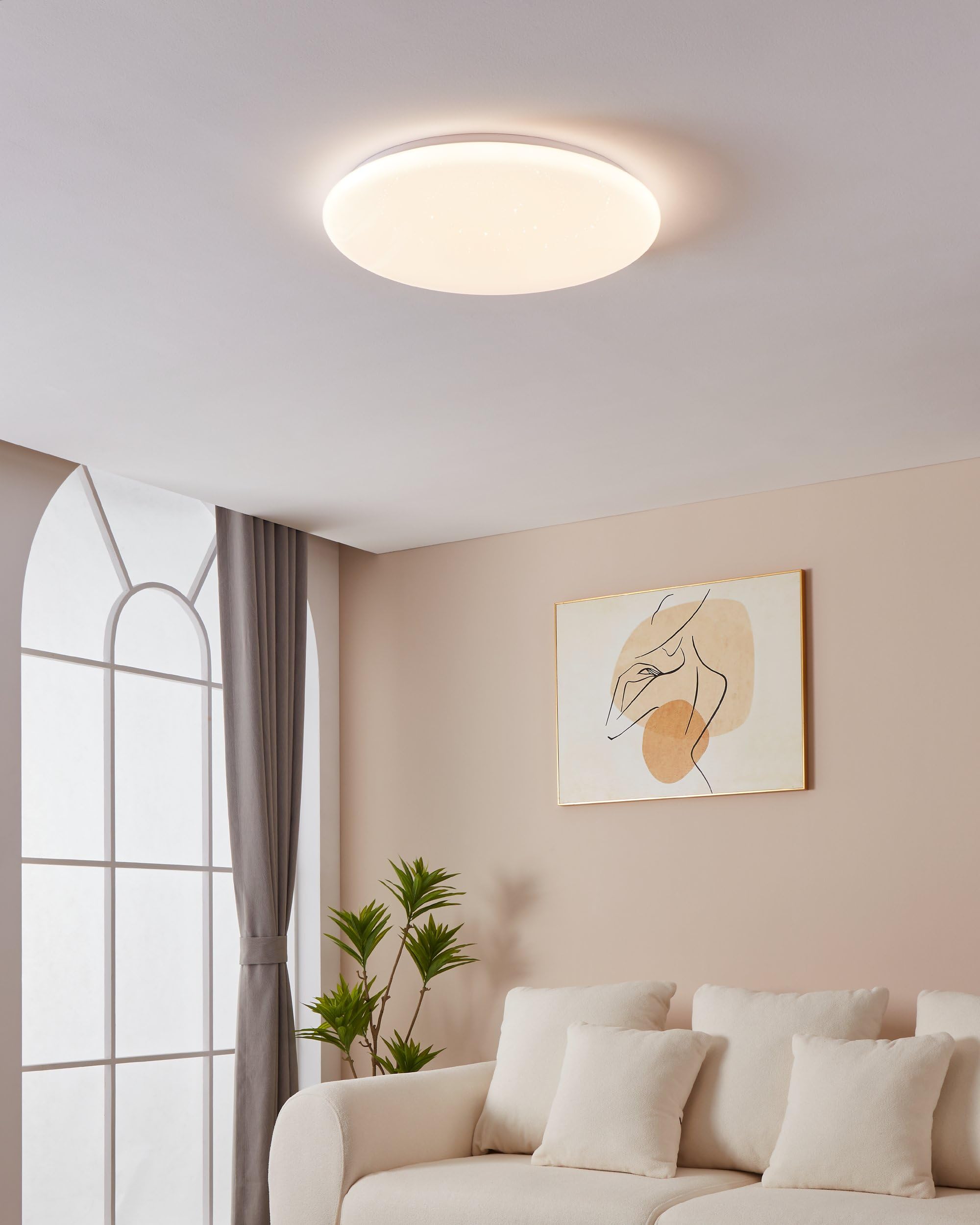 eglo-giron-s-led-deckenleuchte-57-cm-dimmbar-mit-fernbedienung-sterneneffekt-cct image 3