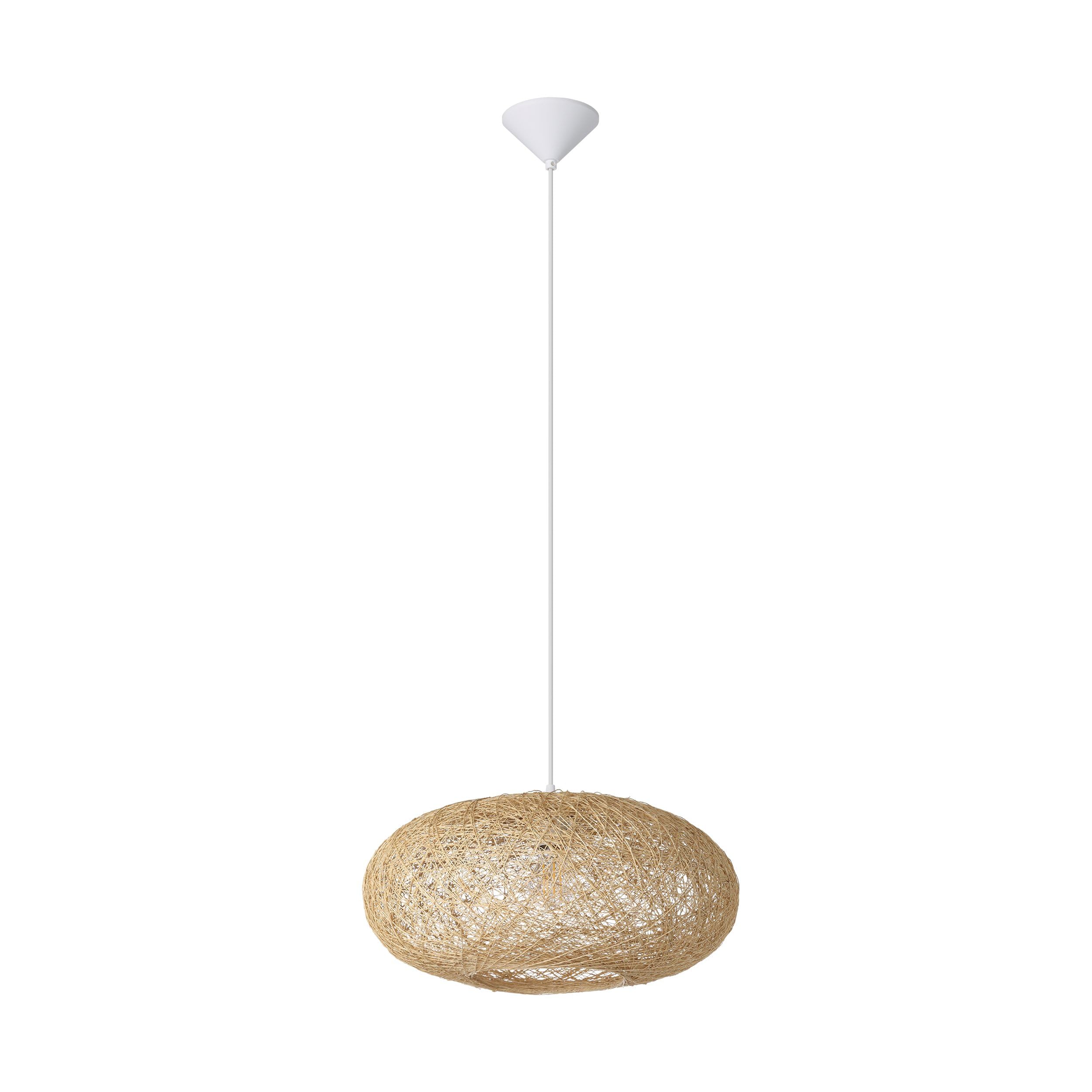 eglo-campilo-pendelleuchte-1-flammig-textil-faden-beige-e27-45-cm image 2