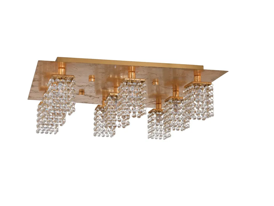 eglo-pyton-gold-led-deckenleuchte-57-5-cm-stahl-gold-brillantglas image 1