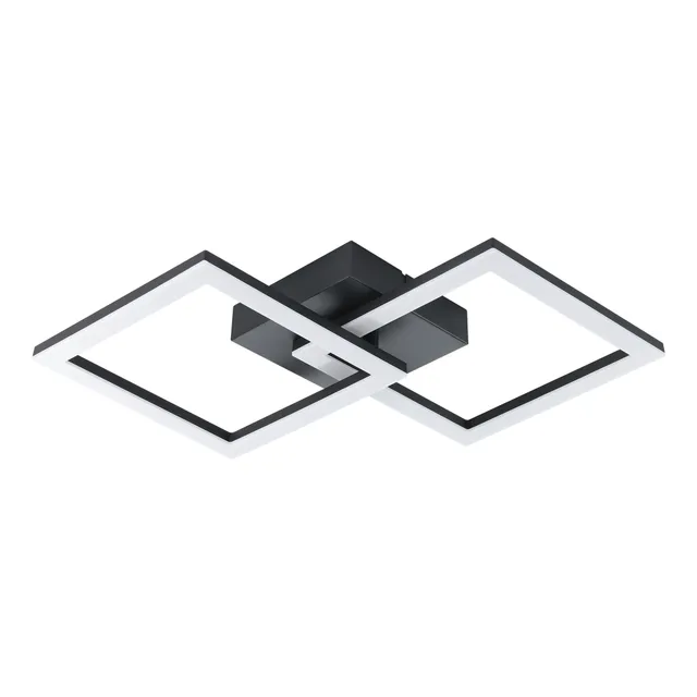 eglo-palmaves-e-led-deckenleuchte-eckig-52-5-cm-warmwei-schwarz image 1