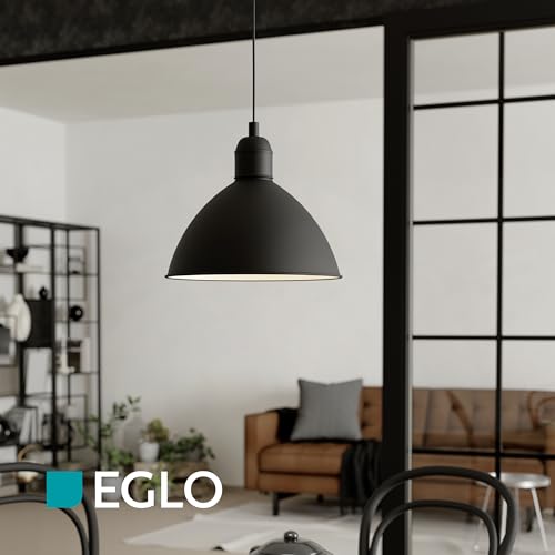 eglo-priddy-pendellampe-30-5-cm-metall-schwarz-wei-e27 image 8