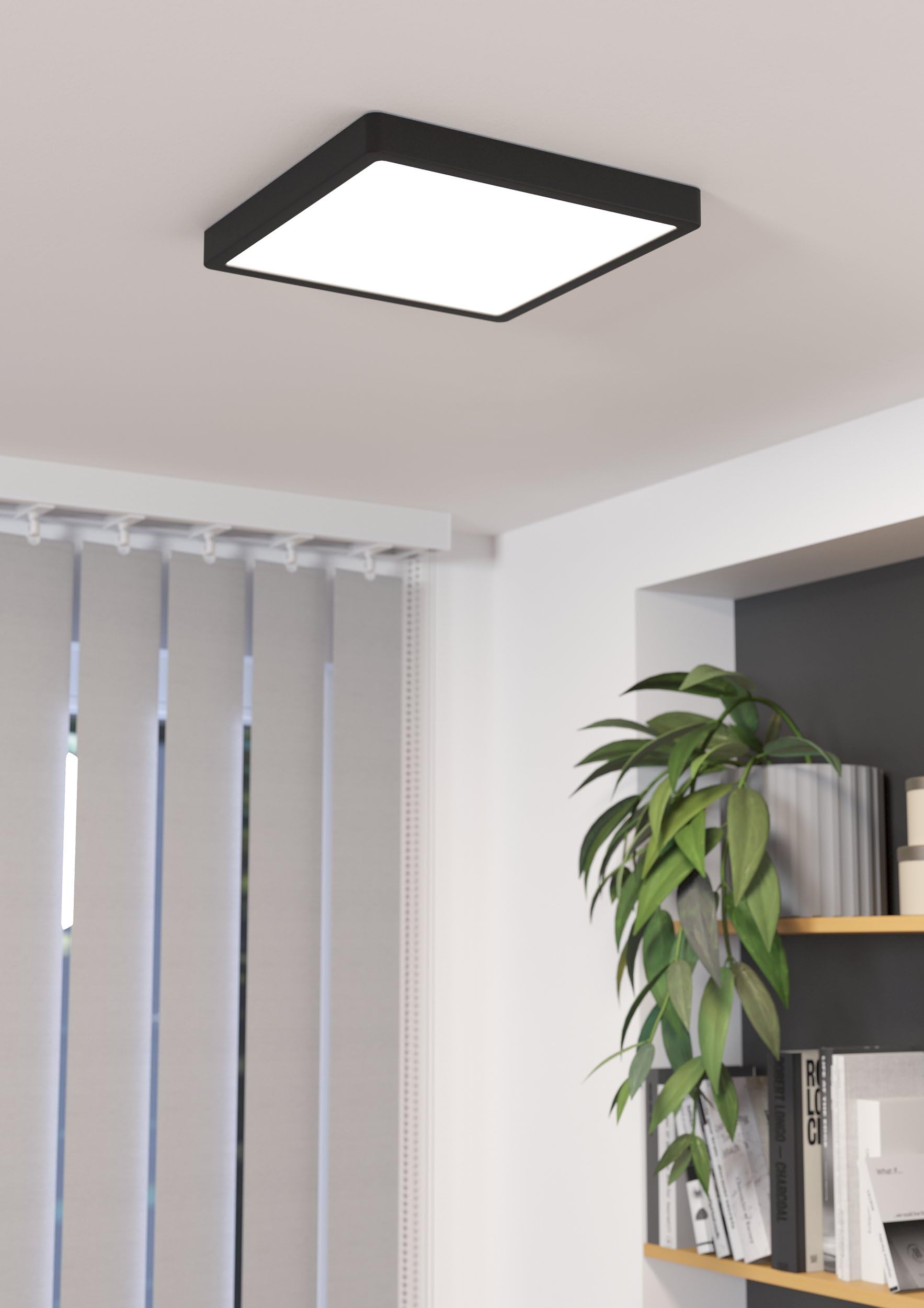 eglo-fueva-5-led-deckenleuchte-rund-28-5-cm-bad-deckenlampe-ip44-in-schwarz-wei image 4