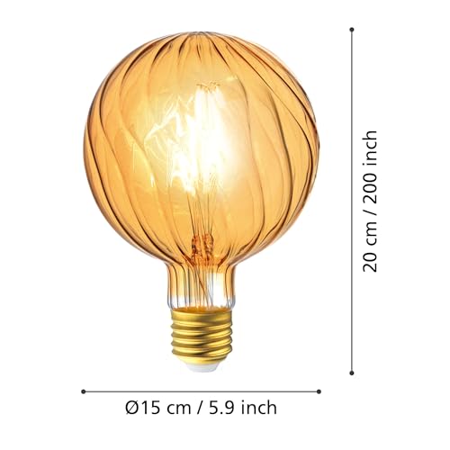 eglo-g150-led-globe-e27-dimmbar-15-cm-amber-vintage-4-w-200-lumen-2200-k image 4