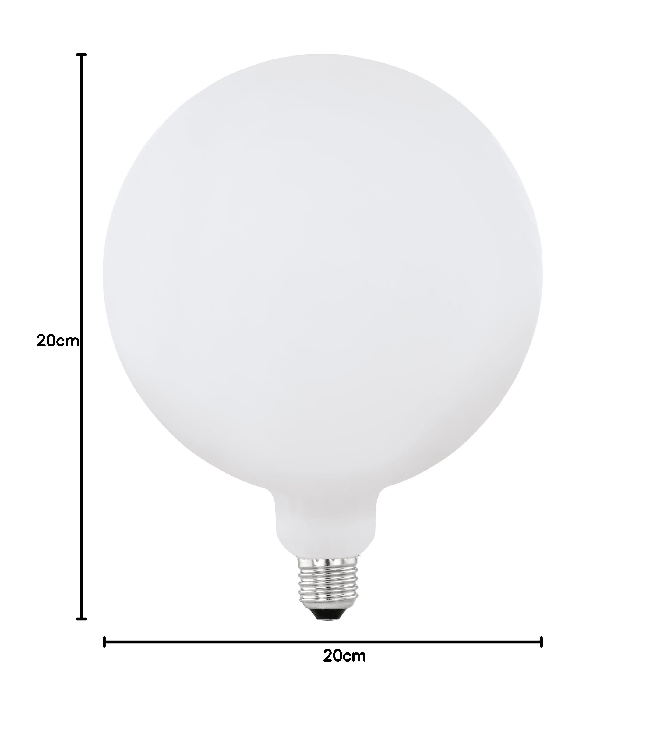 eglo-globe-big-size-g200-e27-led-lampe-dimmbar-20-cm-4-5w-470lm-2700k-opal-wei image 2