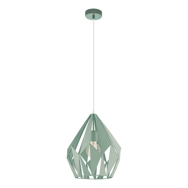 eglo-carlton-p-pendelleuchte-1-flammig-vintage-h-ngelampe-metall-pastell-hellgr- image 1