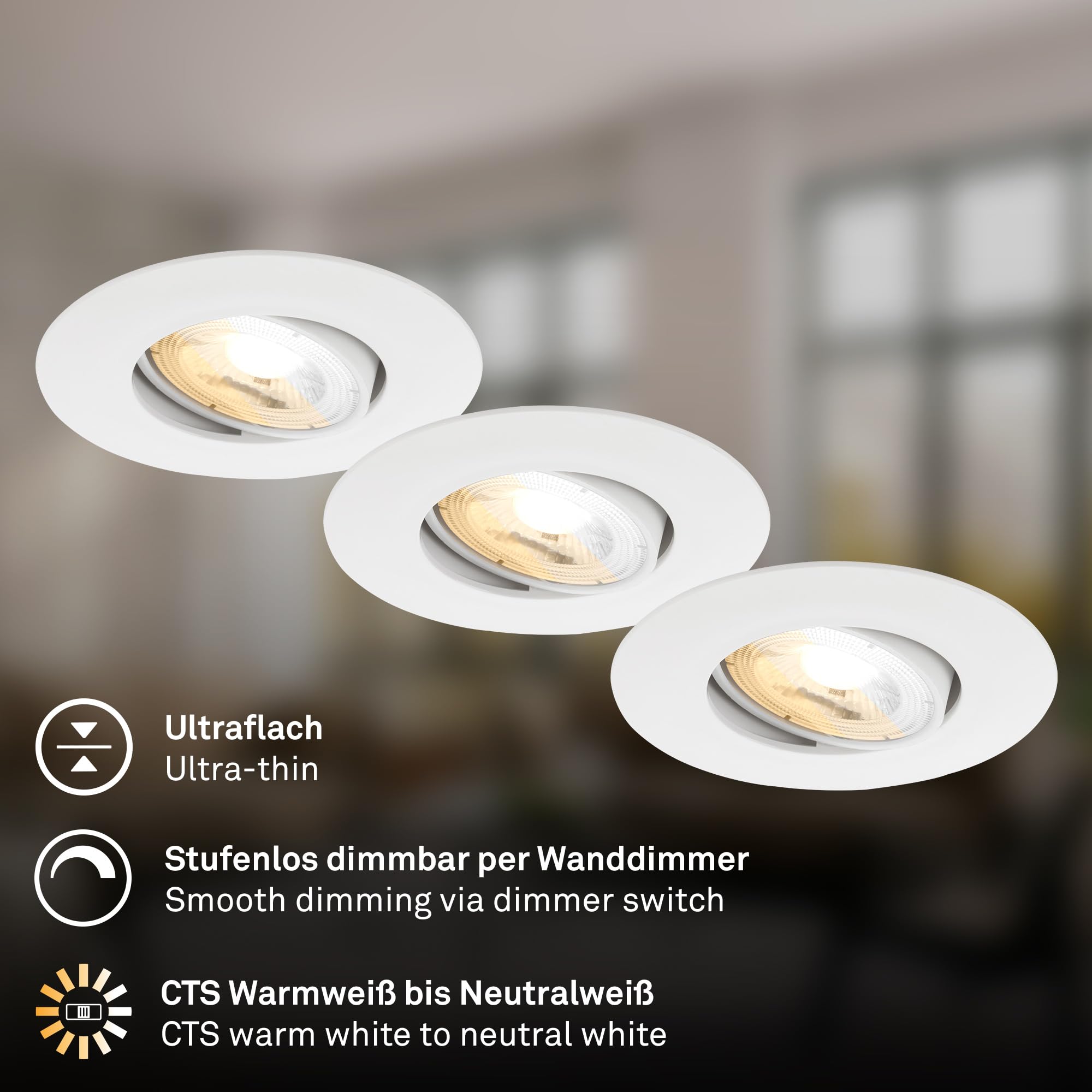 briloner-3er-set-led-einbaustrahler-dimmbar-cct-ip23-90mm-wei image 2