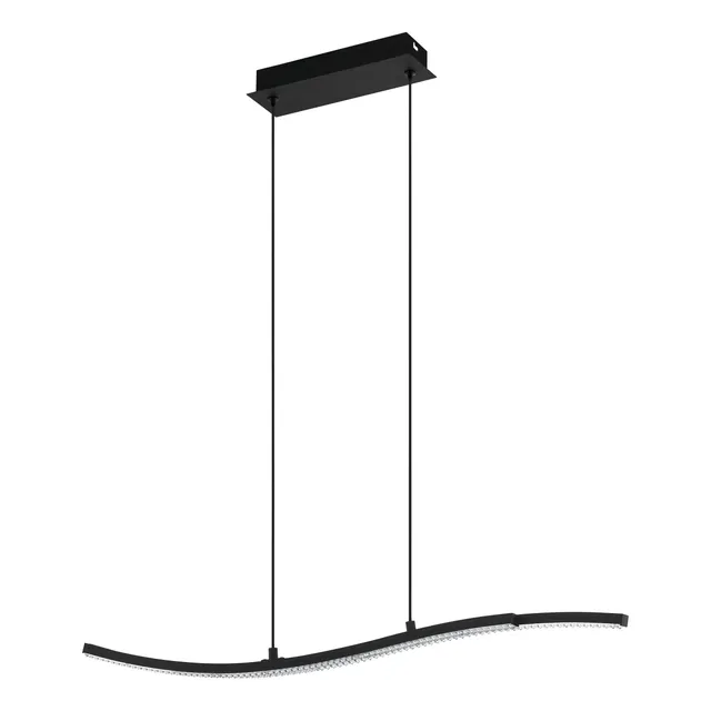 eglo-lejias-led-pendelleuchte-mit-kristall-schwarz-transparent-78-cm image 1